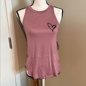 French Pastry Mauve Heart Tank Top